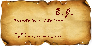 Bozsányi Józsa névjegykártya